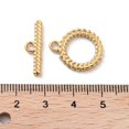 thumbnail image 3 of 20 pc Ion Plating(IP) 304 Stainless Steel Ring Toggle Clasps Real 18K Gold Plated 19x16x2mm Hole: 2mm Bar: 6.5x21x2mm Hole: 2mm, 3 of 3