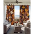thumbnail image 6 of Maple LeafFall Blackout Curtains for Bedroom Living Room Darkening Curtains 90 Inch Autumn Rustic Botanical Leaves Black Out Window Curtain Privacy Insulated Window Treatment Grommet Drapes 52"x90"x2, 6 of 9