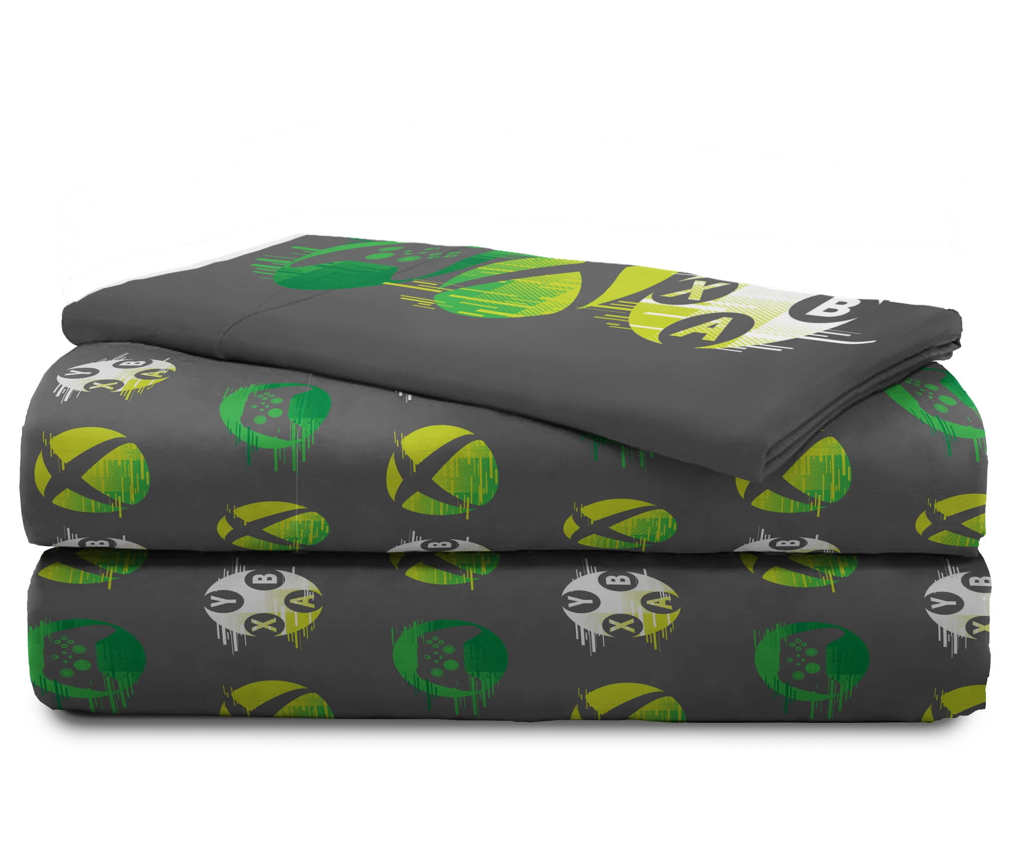 Xbox Kids 3-Piece Twin Sheet Set, Microfiber, Black, Microsoft