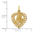 thumbnail image 3 of 14K Yellow Gold Charm Pendant Themed 23 mm 15 Initial M, 3 of 3