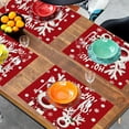 thumbnail image 4 of Upgraded Winter Christmas Tree Placemats 12x18 Inches Christmas Holiday Table Mats For Party Kitchen Dining Room Decoration H, 4 of 6