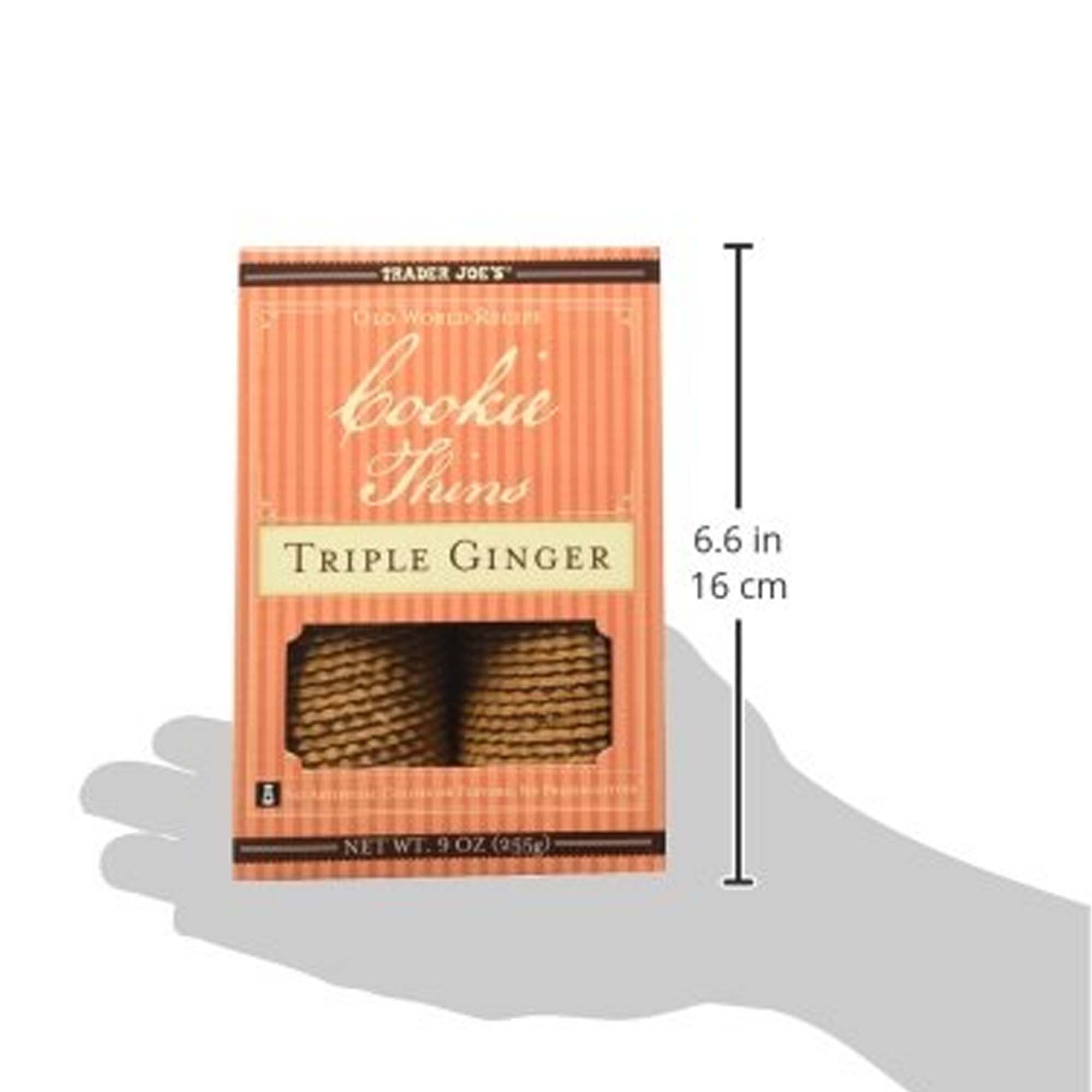 Trader Joe's Cookie Thins Triple Ginger, 9 oz, Pack 3