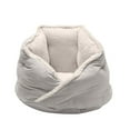 thumbnail image 4 of FurHaven Pet Products | Minky Faux Fur & Velvet Hug Bed for Dogs & Cats - Silver Gray, Small, 4 of 12