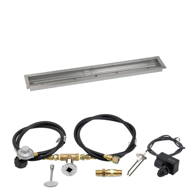 Afg Spark Ignition Fire Pit Trough Pan Lp Gas 48 X 6 Walmart Com Walmart Com