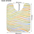 thumbnail image 5 of SKYSONIC Toilet Bathroom Rugs Sets 2 Piece, Wavy Color Stripes Soft Absorbent Fluffy Toilet Mat Set Non-Slip Rubber Backing Bath Mats for Bathroom,23.6"x15.7"+17.3"x13.4", 5 of 7