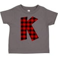 thumbnail image 3 of Inktastic Red Buffalo Plaid Initial K Boys or Girls Toddler T-Shirt, 3 of 5