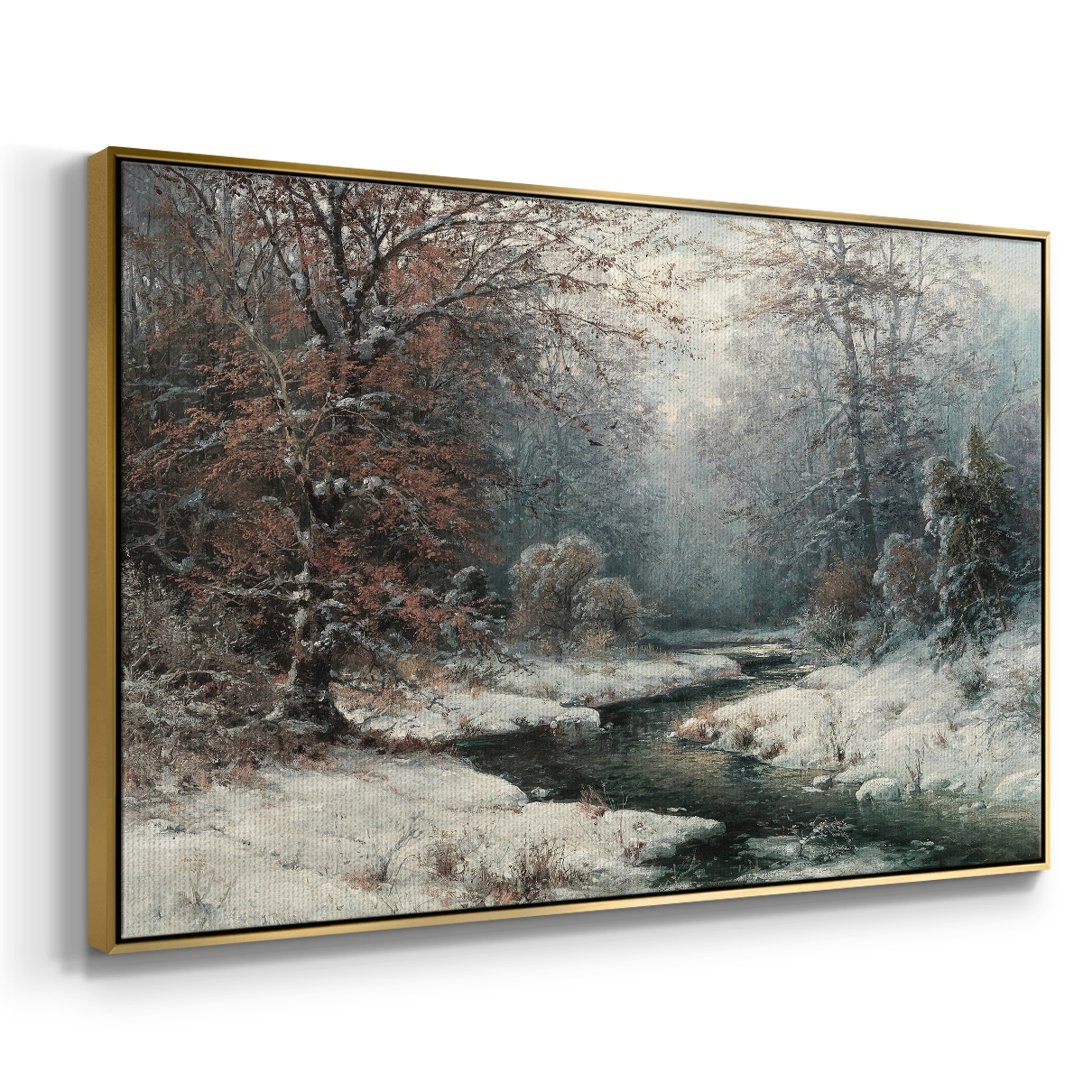 Vintage Landscape-CCLXXXVIII By Wexford Home Framed in Gold Wood Gallery Wrapped Canvas 27 in. x 41 in.