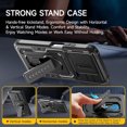 thumbnail image 2 of HCTian for Motorola Moto G Stylus 5G 2025 Case with 2 Pack Screen Protector, Upgrade Slide Camera Cover & Kickstand, Lanyard Strap, Military Grade Shockproof Heavy Duty Robust Bumper Phone Case, 2 of 7