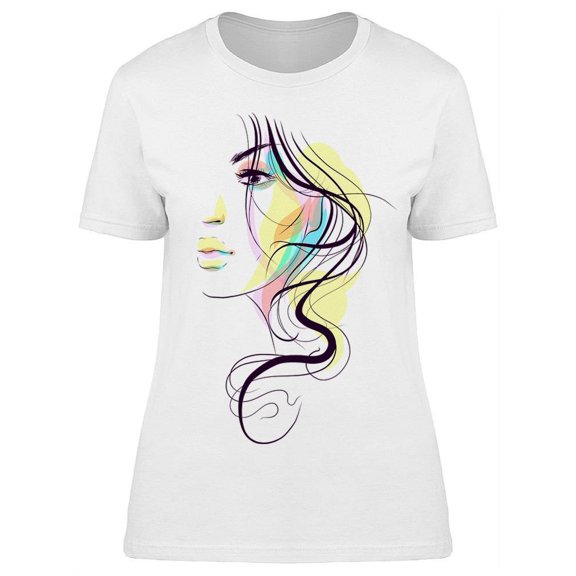 Womans Portrait Stylish T-Shirt Women -Image by Shutterstock, Female x-Large