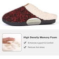 thumbnail image 3 of Women's Cozy Memory Foam Slippers Fuzzy Wool-Like Plush Fleece Lined House Shoes w/Indoor, Outdoor Anti-Skid Rubber Sole, 3 of 6