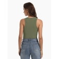 thumbnail image 2 of Women's Ribbed Tank Top - Sleeveless Crew Neck Summer Shirt, Casual Basic Strap Top, 2 of 4