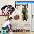 thumbnail image 6 of MISSLO 2 Tier Stackable Long Shoe Rack 18 Pairs Metal Shoe Storage Shelf Fabric Organizer for Closet Entryway Bedroom, Grey, 6 of 7