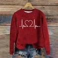 thumbnail image 5 of Erwazi Women Valentine's Day Red Sweaters Oversize Pullover Valentine Crew Neck Outfits Tops, 5 of 6