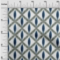 oneOone Cotton Poplin Fabric Diamond Ikat Decor Fabric Printed BTY 42 Inch Wide