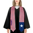 thumbnail image 4 of More design Graduation shawl Liberia Flag & United States Flag Stole Sash Honor Study Aboard International Students, 4 of 10