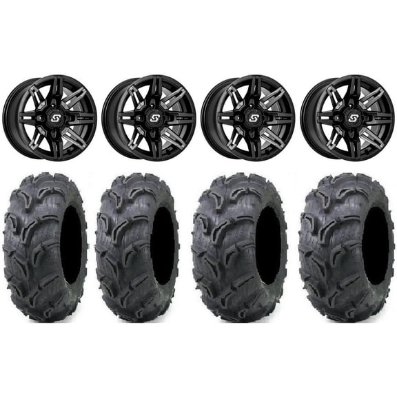 Sedona Rukus 14" Black Wheels 30" Zilla Tires Polaris RZR XP 1000 / PRO XP / Ranger XP 900/1000