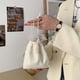 thumbnail image 5 of onlyliua Ofertas Del Día Por Tiempo Limitado Bolsa de Almacenamiento de Pana con Bolsillo con Correa de Cordón, Bolsa de Maquillaje para Mujer, Bolsa para Monedas de Gran Capacidad, 5 of 5
