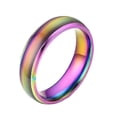 thumbnail image 2 of harmtty Couple Ring Color Changing Electroplating Temperature Sensing Sealing Glaze Allergy Free Anniversary Gift Never Fade Classic Temperature Mood Ring for Everyday Wear, 2 of 8
