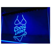 Coors Light Beer Bikini Bar Pub LED Neon Sign Man Cave A119-B