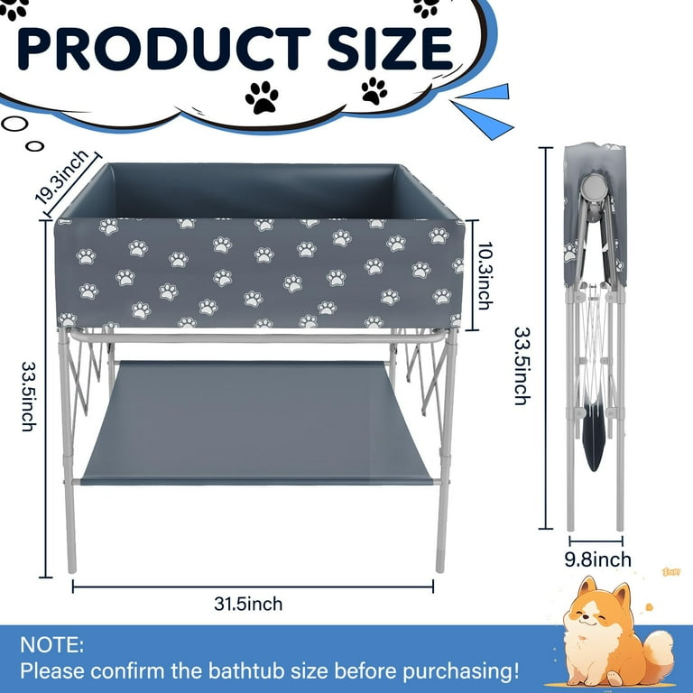 Dog Bath Tub and Portable Wash Station for Bathing Shower and