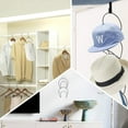 thumbnail image 6 of Sunjoy Tech Cap Rack Hat Organizer - 5 Ring Hanging Baseball Cap Organizer Holder Hat Hanger, Hats Scarfs Rack, Multifunctional Door/Wall/Closet Mounted Racks, 6 of 8