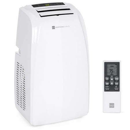 Sq Shop Best Choice Products 14,000 BTU 3-in-1 Portable Air Conditioner Cooling Unit for Up to 650 Sq. Ft Rooms w/ 4 Casters, Remote Control, Window Vent Kit, LED Display ()