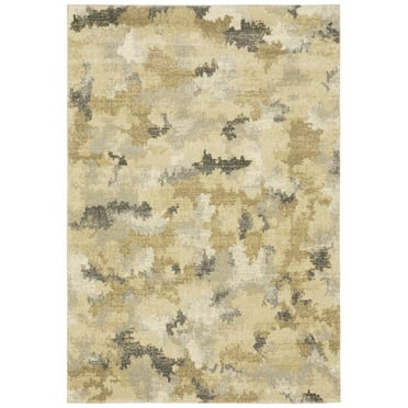 Oriental Weavers Astor Area Rug - 2268Z - 7'10" x 10'10" - in Beige/ Gold - Modern Style, Stain Resistant, Family and Pet Friendly , Dining, Living Room Rug