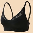 thumbnail image 2 of Hurxie Lift Bras for Women No Underwire Soft Push Up Wireless Bras V Neck Seamless Bralettes Black ,M, 2 of 7