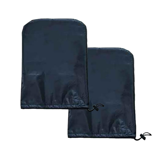 Mupvlun 2 Pcs Waterproof Side Mirror Covers, Car Rearview Mirror Protectors, Exterior Rearview Mirror Accessories with Drawstring for Winter Car Rearview Mirrors (10.63''x12.6'') Black1