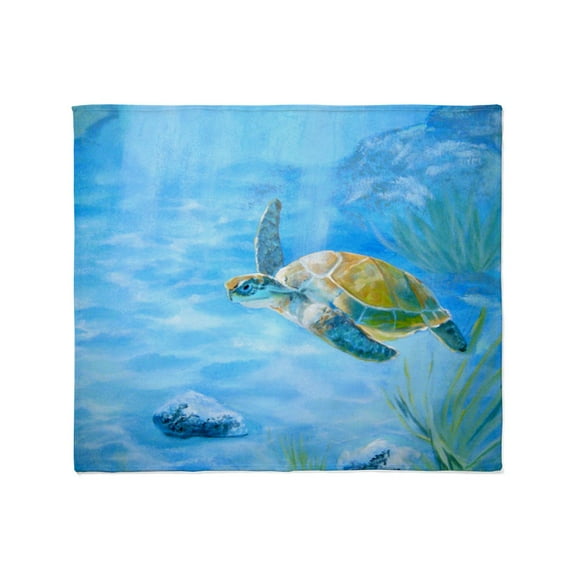 CafePress - Underwater Turtle Throw Blanket - Soft Fleece Throw Blanket, 50"x60" for All Ages