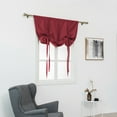 thumbnail image 1 of MAWCLOS Short Blackout Curtain Solid Color Half Window Curtains Rod Pocket Light Blocking Kitchen Valance Ruched Decorative Thermal Insulated Soft Panels Wine Red 55.12 x 55.12", 1 of 9