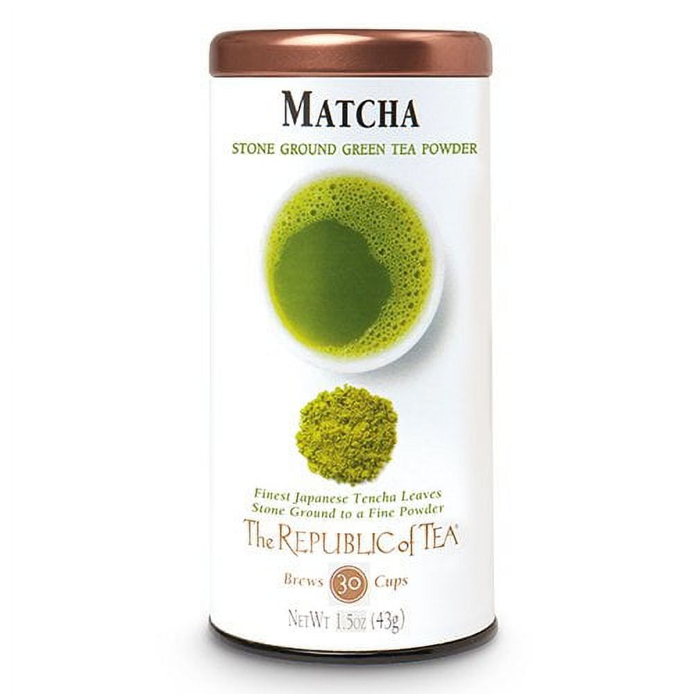 The Republic of Tea Organic Matcha Stone Ground Green Tea Powder (Pack of 3)