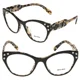 thumbnail image 1 of MIU MIU LOGOMANIA CRYSTAL 02R Black Sand Havana 52mm Eyeglasses Frame MU02RV, 1 of 6