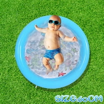 Fnyoxu Inflatable Baby Pool with Cushioned Floor,Grip Handle Bars and Drain - Skin Safe Small Kiddie Pool,Bathtub and Ball Pit,First Birthday Gift for Boys Girls,Infants and toddlers 1-3,23Inch