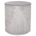 thumbnail image 3 of Safavieh Verona Outdoor Modern Cement Round End Table, White Glazed, 3 of 8