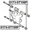 thumbnail image 2 of Febest FRONT BRAKE CALIPER SLIDE PIN BOOT # 0173-ST198F OEM 47775-32010, 2 of 2