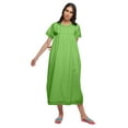 thumbnail image 2 of Moomaya Short Sleeve Nightdress For Ladies Cotton Womens A-Line Maxi Nightwear, 2 of 6