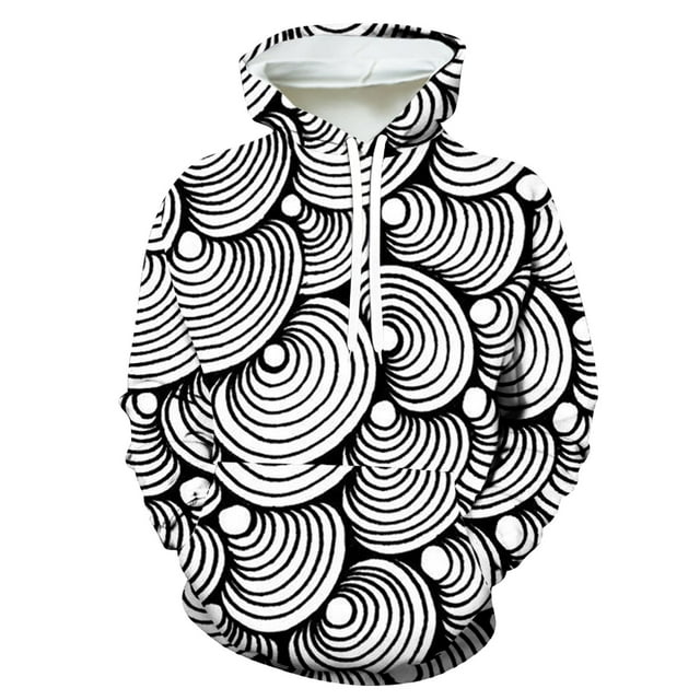 TIMIFIS Chandails à Capuche pour Hommes, Chandail en Molleton à Imprimé 3D, Graphique Fantaisie, Manches Longues, Chandails à Capuche pour Hommes, Chandails en Molleton à Enfiler - Brun Automne