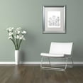 thumbnail image 3 of Trademark Fine Art "Simple Flower Doodle 1" Canvas Art by KCDoodleArt White Matte, Silver Frame, 3 of 4