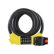MELIVO Bike Lock,47.24" Bike Lock Combination,Cable Bicycle Lock Bicycle Lock,Yellow