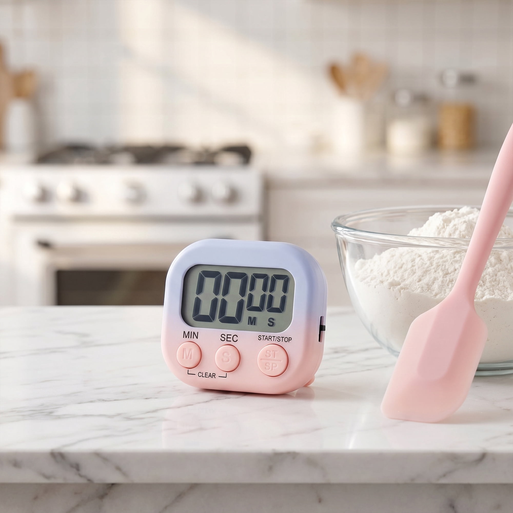 Unique Bargains Kitchen Timer with Loud Alarm and Magnetic Backing for Study Purple