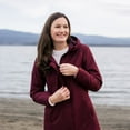 thumbnail image 4 of JAN & JUL Long Rain Jacket Waterproof and Windproof Rain-Coat for Women (Burgundy, S), 4 of 6