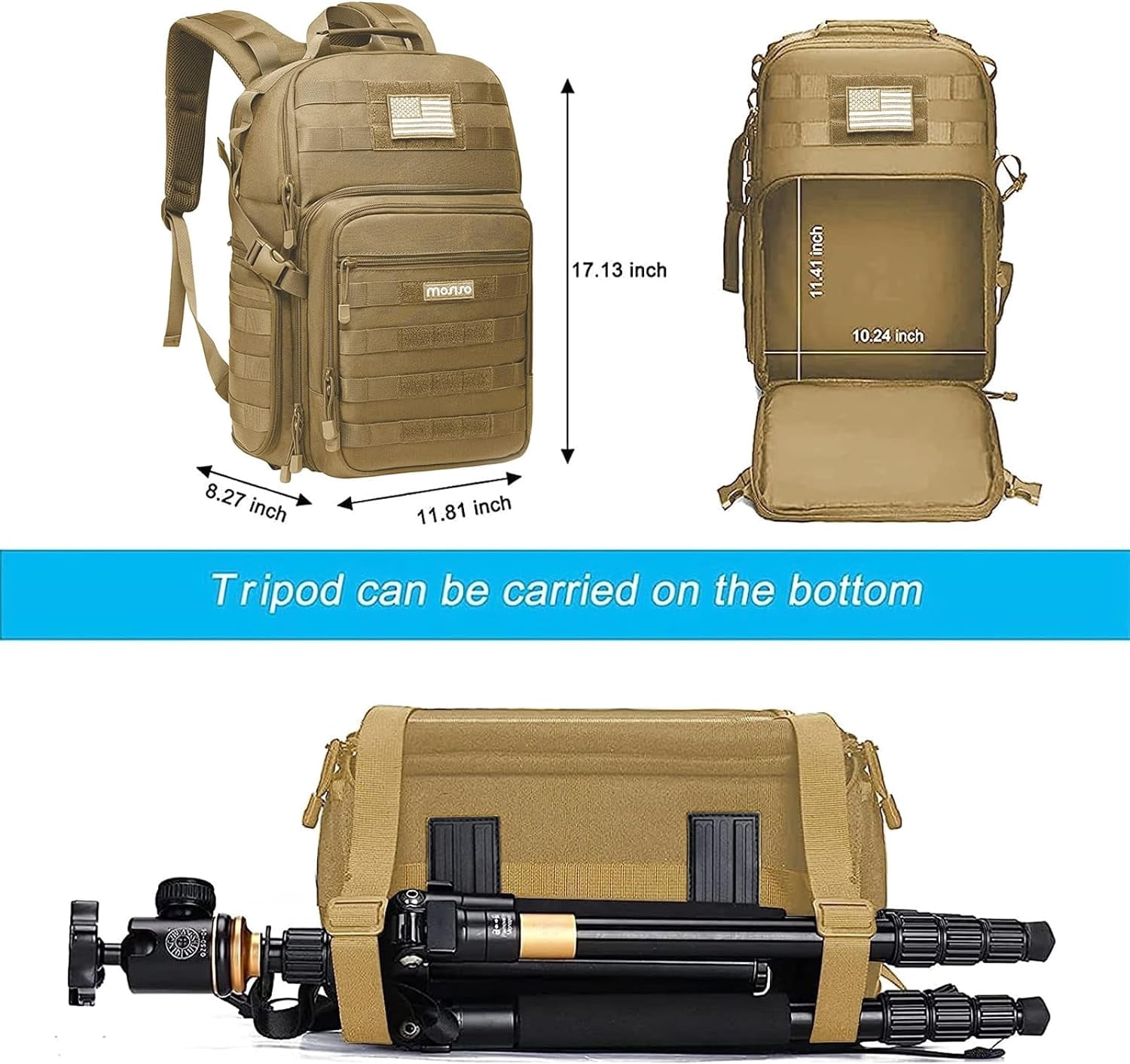 Mosiso Camera Backpack Professional DSLR/SLR/Mirrorless Camera Bag with Laptop Compartment for Canon/Nikon/Sony