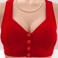 thumbnail image 3 of WZXFASHION Bras For Women Sexy Wireless Solid Color Underwear Adjustable Breathable Comfort Support Anti Drop Bra Bra Red D, 3 of 3
