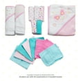 thumbnail image 7 of Spasilk Bath Hooded Towels & Washcloths Set for Babies, 23-Piece Gift Set, White Butterfly, 7 of 7