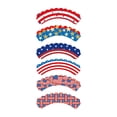 thumbnail image 3 of 6pcs Independence Day Cake Decorations Cupcake Wrappers Paper American Flag Cupcake Liners Decor For Usa Theme Party Supplies 4th Of July Decorations, 3 of 7