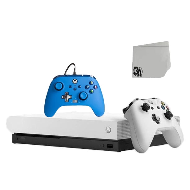 Microsoft Xbox One X 1TB Gaming Console White with Blue Controller 