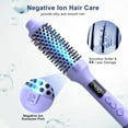 thumbnail image 4 of Thermal Brush for Blowout Look, 1.5in Heated Round Brush, Straightening & Curling Iron Brush, Blowout Brush, Hot Styler for Travel, 10 Temperature Control, Dual Voltage, Purple, 4 of 9
