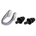 thumbnail image 3 of Swimming Protector Silicone Earplugs Plastic Nose Clip Black White 2 Sets w Case, 3 of 3