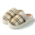 thumbnail image 3 of Womens Slippers Classic Plaid Winter Warm with Memory Foam Checkered Fuzzy House Shoes Platform Indoor Bedroom, 3 of 5